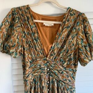 Anthropologie Multicolor V-Neck Long Sleeve Dress